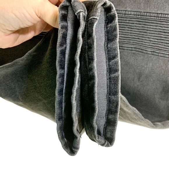 Waimea Moto Biker Ribbed Skinny Fit Jeans Mid Rise 34 Edgy Denim Black Wash Alt - Picture 9 of 9